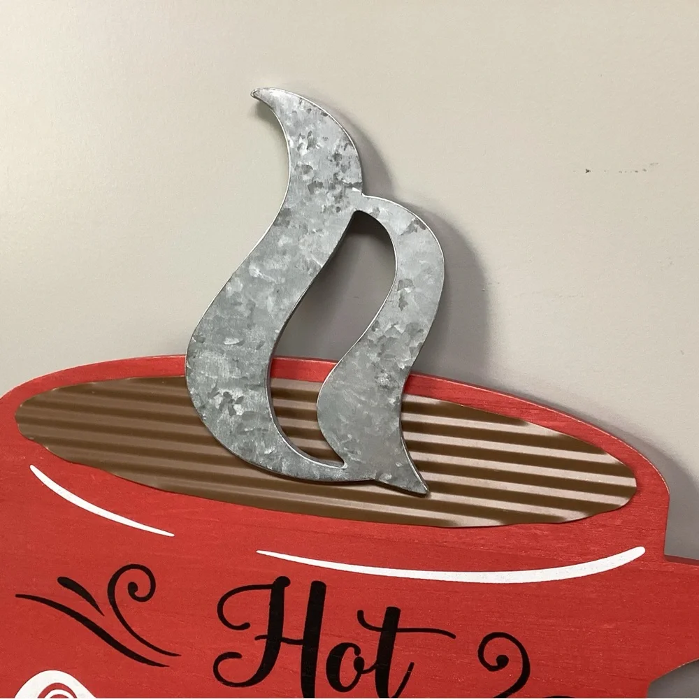 Hot Cocoa Wall Decor In Like New Condition - Colorful - Huge - Restaurant Sign - Picture 4 of 13